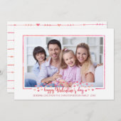 Cartes Pour Fêtes Annuelles Aquarelle Bracelet Script Valentine Photo (Devant / Derrière)