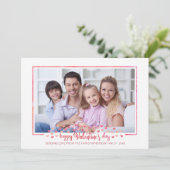 Cartes Pour Fêtes Annuelles Aquarelle Bracelet Script Valentine Photo (Debout devant)