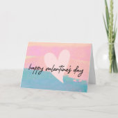 Cartes Pour Fêtes Annuelles Aquarelle branchée Pastel Heart Valentine's Day (Devant)