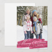 Cartes Pour Fêtes Annuelles Aquarelle Brush Stroke | Rouge (Devant / Derrière)