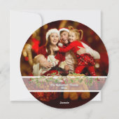 Cartes Pour Fêtes Annuelles Aquarelle Chickadee Birds Joyeux Noël Wreath (Dos)