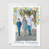 Cartes Pour Fêtes Annuelles Aquarelle Chinoiserie Mandarins Garland Photo (Devant)