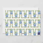 Cartes Pour Fêtes Annuelles Aquarelle Chinoiserie Mandarins Monogram Crest (Dos)