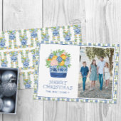 Cartes Pour Fêtes Annuelles Aquarelle Chinoiserie Mandarins Noël Photo