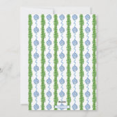 Cartes Pour Fêtes Annuelles Aquarelle Chinoiserie Ornements Couronne Noël (Dos)