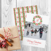 Cartes Pour Fêtes Annuelles Aquarelle Chinoiserie Ornements Couronne Noël