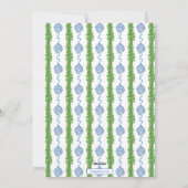 Cartes Pour Fêtes Annuelles Aquarelle Chinoiserie Ornements Garland Noël (Dos)