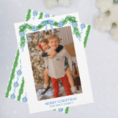 Cartes Pour Fêtes Annuelles Aquarelle Chinoiserie Ornements Garland Noël