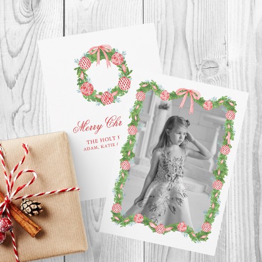 Cartes Pour Fêtes Annuelles Aquarelle Chinoiserie Ornements Garland Noël