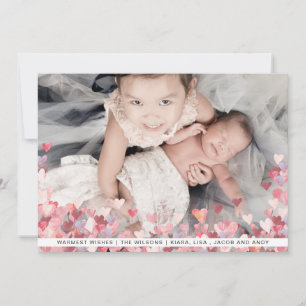 Cartes Pour Fêtes Annuelles Aquarelle Coeurs Aimer mignon Photo Valentines Day