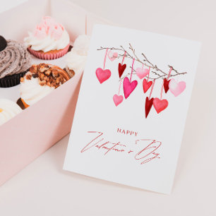 Cartes Pour Fêtes Annuelles Aquarelle Coeurs Saint-Valentin