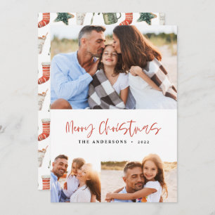 Cartes Pour Fêtes Annuelles Aquarelle cookie de Noël boissons bonbons 3 photo 