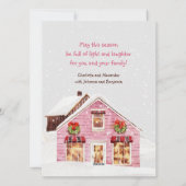 Cartes Pour Fêtes Annuelles Aquarelle Cosy hiver Cabine Noël (Dos)