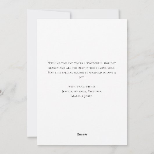 Cartes Pour Fêtes Annuelles Aquarelle Cosy hiver Pays Noël (Dos)