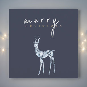 Cartes Pour Fêtes Annuelles Aquarelle Crystal Reindeer Joyeux Noël