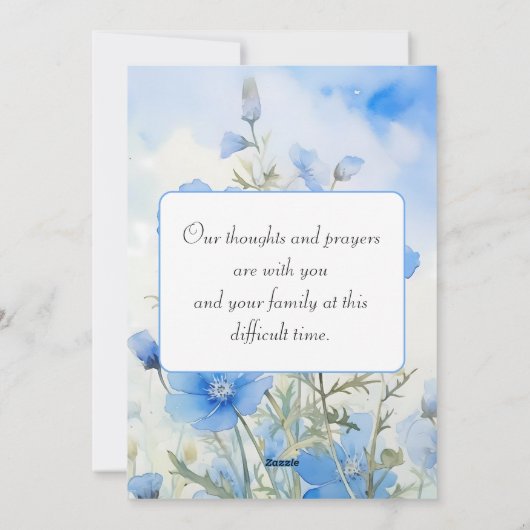 Cartes Pour Fêtes Annuelles Aquarelle de bébé bleu yeux personnalisable (Dos)