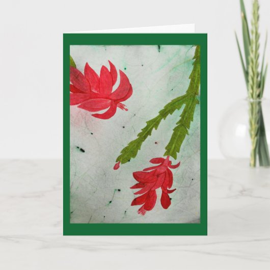 Cartes Pour Fêtes Annuelles Aquarelle de cactus de Noël (Devant)