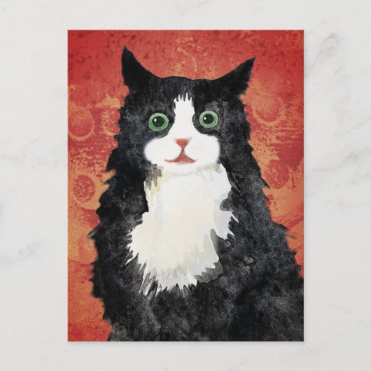 Cartes Pour Fêtes Annuelles Aquarelle de chat (Devant)