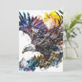 Cartes Pour Fêtes Annuelles Aquarelle de Mountain Majesty Eagle (Debout devant)