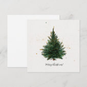 Cartes Pour Fêtes Annuelles Aquarelle de Noël (Devant / Derrière)