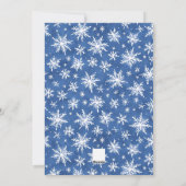 Cartes Pour Fêtes Annuelles Aquarelle de Noël bleu simple (Dos)