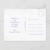 Cartes Pour Fêtes Annuelles Aquarelle de Noël Bleu Vert Rouge Cardinal Oiseau (Dos)