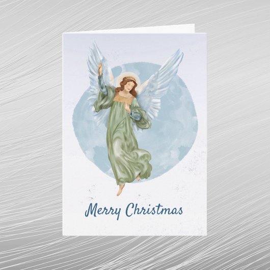 Cartes Pour Fêtes Annuelles Aquarelle de Noël Blue Angel