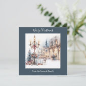 Cartes Pour Fêtes Annuelles Aquarelle de Noël classique (Debout devant)