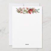 Cartes Pour Fêtes Annuelles Aquarelle de Noël Hellebore Design (Dos)