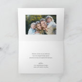 Cartes Pour Fêtes Annuelles Aquarelle de Noël Holly Wreath Photo Grey (Intérieur)