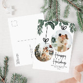 Cartes Pour Fêtes Annuelles Aquarelle de Noël rustique Vert Photo