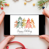 Cartes Pour Fêtes Annuelles Aquarelle de sapin de Noël