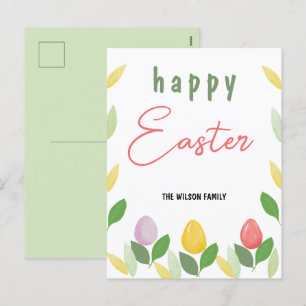 Cartes Pour Fêtes Annuelles Aquarelle des oeufs de Pâques mignons