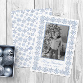 Cartes Pour Fêtes Annuelles Aquarelle Designer Blue Snowflics Noël
