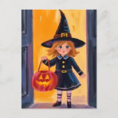 Cartes Pour Fêtes Annuelles Aquarelle d'Halloween (Devant)