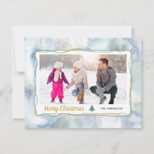 Cartes Pour Fêtes Annuelles Aquarelle d'hiver   2 Noël photo