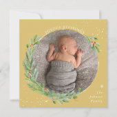 Cartes Pour Fêtes Annuelles Aquarelle d'or Noël Joyeuses Bénédictions (Devant)