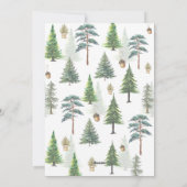 Cartes Pour Fêtes Annuelles Aquarelle Elégant Pine Tree Noël Salutation (Dos)