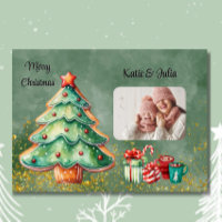 Aquarelle enchanteresse photo Arbre de Noël