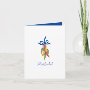 Cartes Pour Fêtes Annuelles Aquarelle Feliz Navidad Christmas