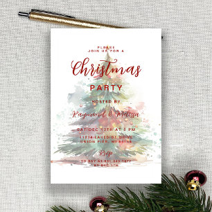 Cartes Pour Fêtes Annuelles Aquarelle Festive Arbre de Noël Superposition