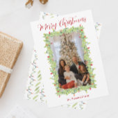 Cartes Pour Fêtes Annuelles Aquarelle Feux de Noël Garland