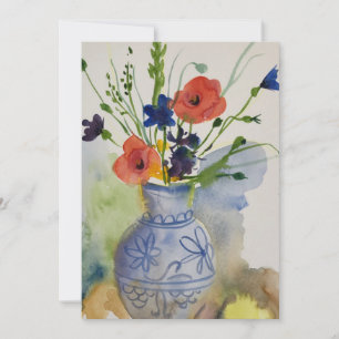 Cartes Pour Fêtes Annuelles Aquarelle fleurs modernes