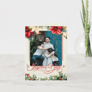 Cartes Pour Fêtes Annuelles Aquarelle Floral Vintage Poinsettia Rouge Salutati