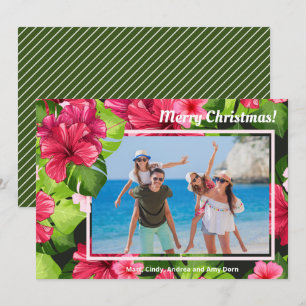 Cartes Pour Fêtes Annuelles Aquarelle Florale Joyeux Noël Photo