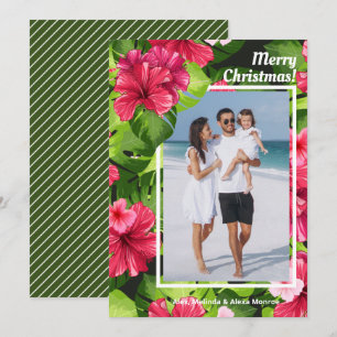 Cartes Pour Fêtes Annuelles Aquarelle Florale Photo de Noël