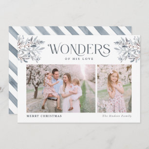 Cartes Pour Fêtes Annuelles Aquarelle Foliage de Noël Religieux