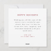 Cartes Pour Fêtes Annuelles Aquarelle Forêt de Noël Joyeux et lumineux (Dos)