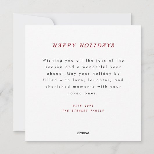 Cartes Pour Fêtes Annuelles Aquarelle Forêt de Noël Joyeux et lumineux (Dos)