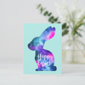 Cartes Pour Fêtes Annuelles Aquarelle Galaxy Rabbit | Pâques (Debout devant)